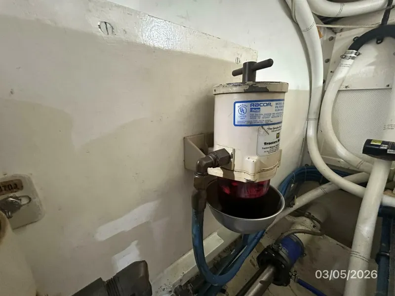 Slide: The Image of 42' Grand Banks generator Racor fuel filter - 5973566