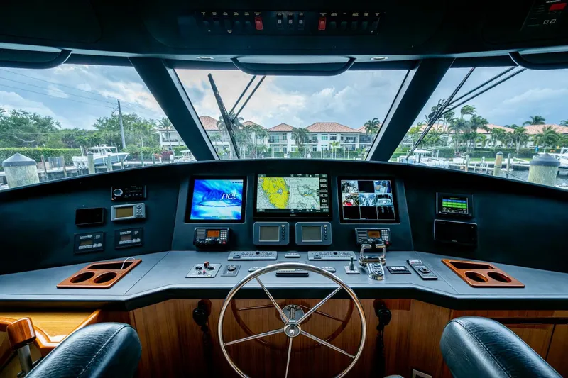 Slide: The Image of Viking 60 Bottom Line - Interior Enclosed Flybridge 2012 Viking 60 Convertible Bottom Line - 5980256