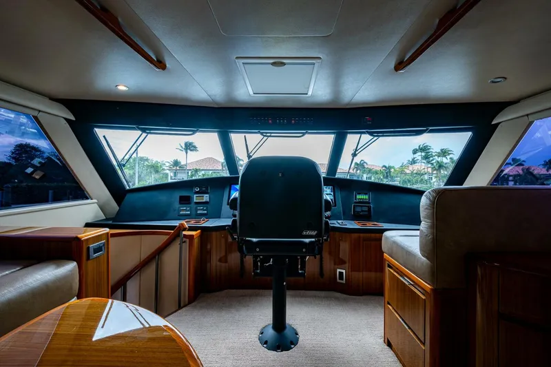 Slide: The Image of Viking 60 Bottom Line - Interior Enclosed Flybridge 2012 Viking 60 Convertible Bottom Line - 5980260