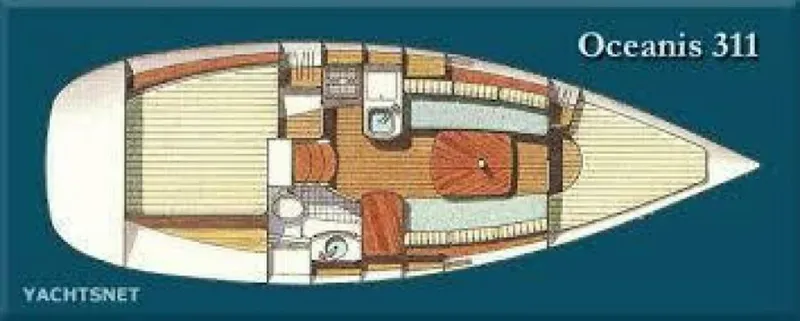 Slide: The Image of Beneteau Oceanis 311 Two Cabins / One Head Layout - 5979957