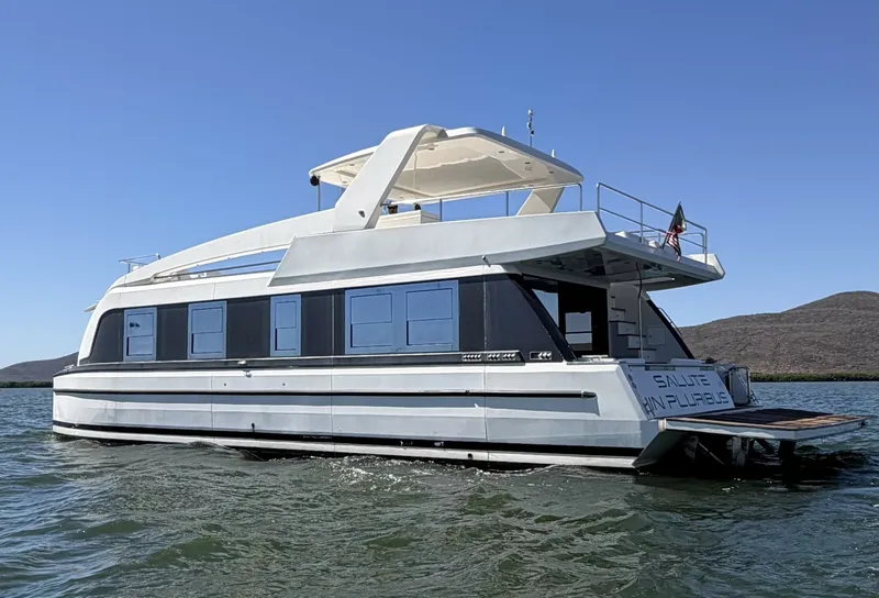 Slide: The Image of Port Aft Quarter 2018 54' Overblue Power Catamaran For Sale - 6002961