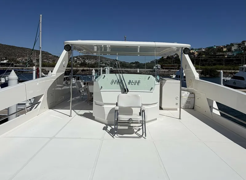 Slide: The Image of Forward Flybridge Deck Looking Aft 2018 54' Overblue Power Catamaran For Sale - 6002977