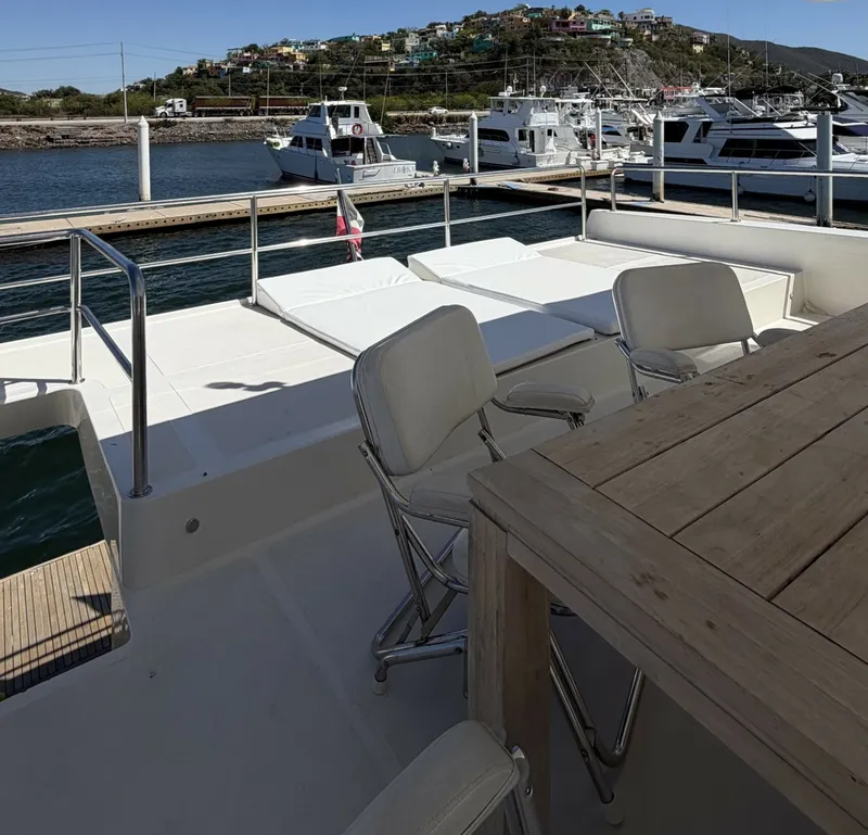 Slide: The Image of Flybridge Table and Sun Cushions 2018 54' Overblue Power Catamaran For Sale - 6002980