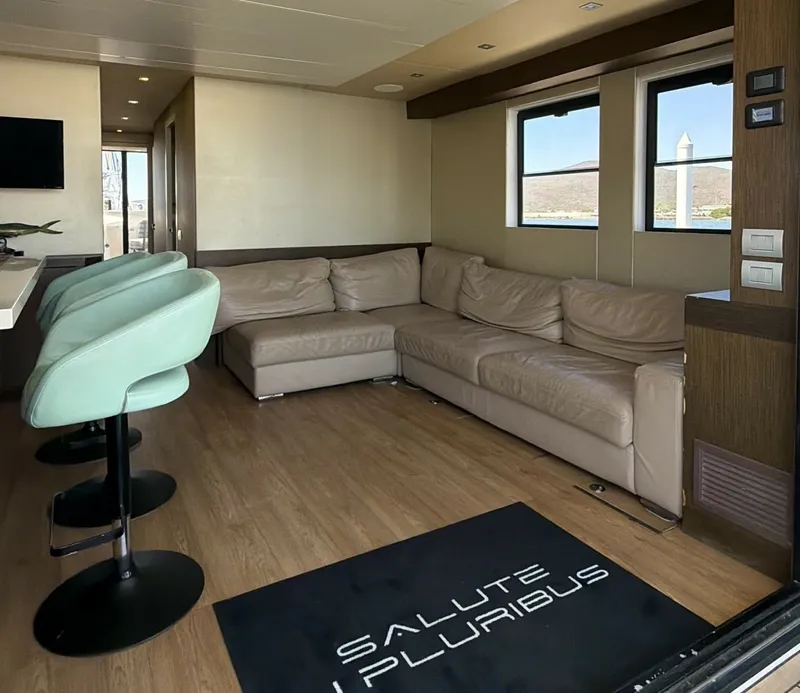 Slide: The Image of Salon View From Cockpit 2018 54' Overblue Power Catamaran For Sale - 6002994