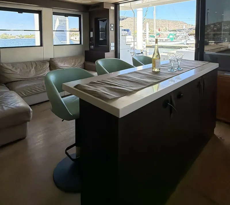 Slide: The Image of View Behind Bar 2018 54' Overblue Power Catamaran For Sale - 6002995