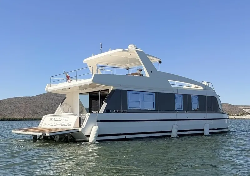 Slide: The Image of Starboard Side - Hydraulic Swimplatform 2018 54' Overblue Power Catamaran For Sale - 6002950