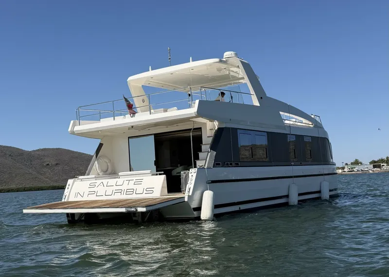 Slide: The Image of Aft Stbd Quarter 2018 54' Overblue Power Catamaran For Sale - 6002952