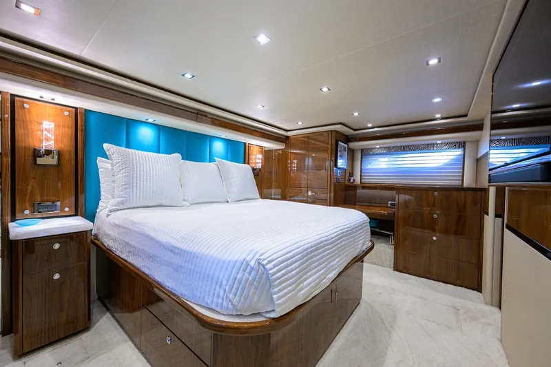 Slide: The Image of Viking 80 MERCEDES - Master Stateroom 2023 Viking 80 Convertible MERCEDES - 6008686