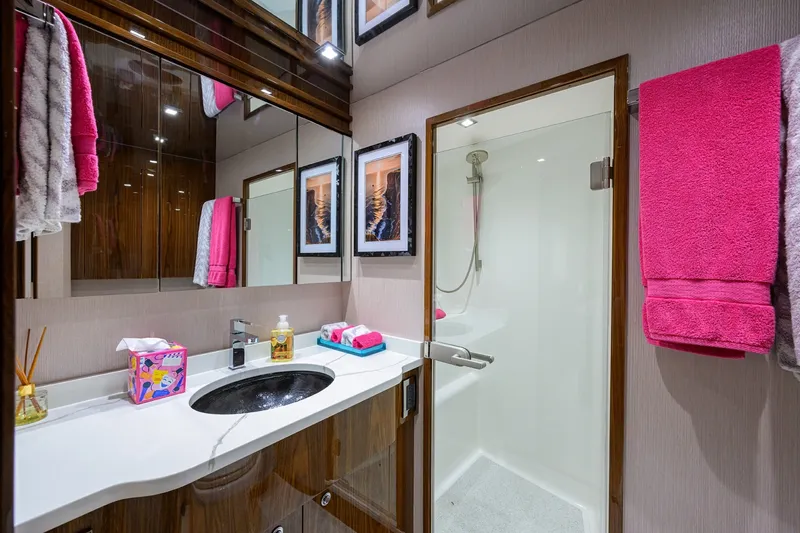 Slide: The Image of Viking 80 MERCEDES - Port Guest Head 2023 Viking 80 Convertible MERCEDES - 6008703