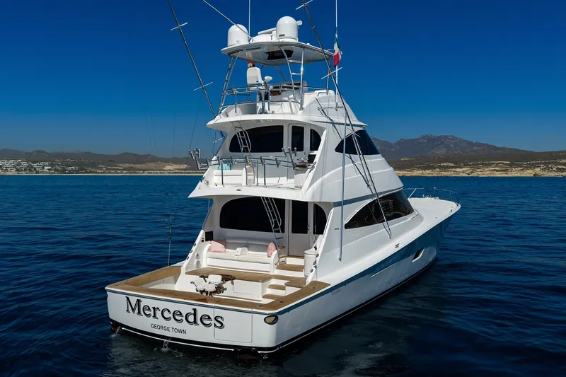Slide: The Image of Viking 80 MERCEDES - Starboard Aft Profile  2023 Viking 80 Convertible MERCEDES - 6008729