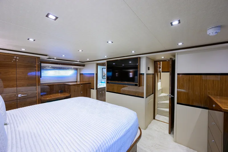 Slide: The Image of Viking 80 MERCEDES - Master Stateroom 2023 Viking 80 Convertible MERCEDES - 7658238