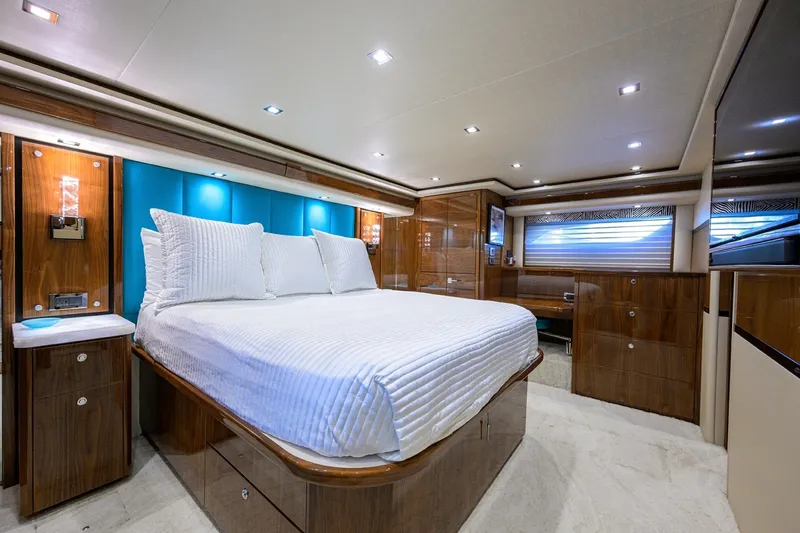 Slide: The Image of Viking 80 MERCEDES - Master Stateroom 2023 Viking 80 Convertible MERCEDES - 7658237