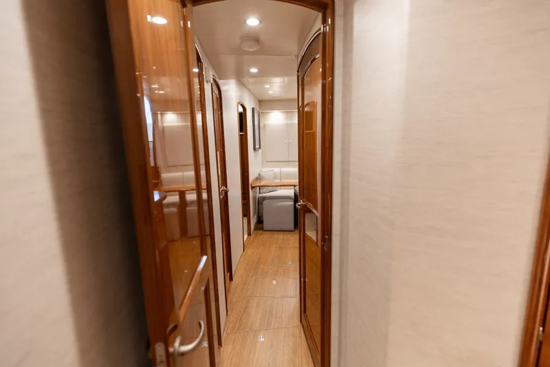 Slide: The Image of 2018 52 Viking Sport Tower Wild Eagle Companionway Aft - 6027882