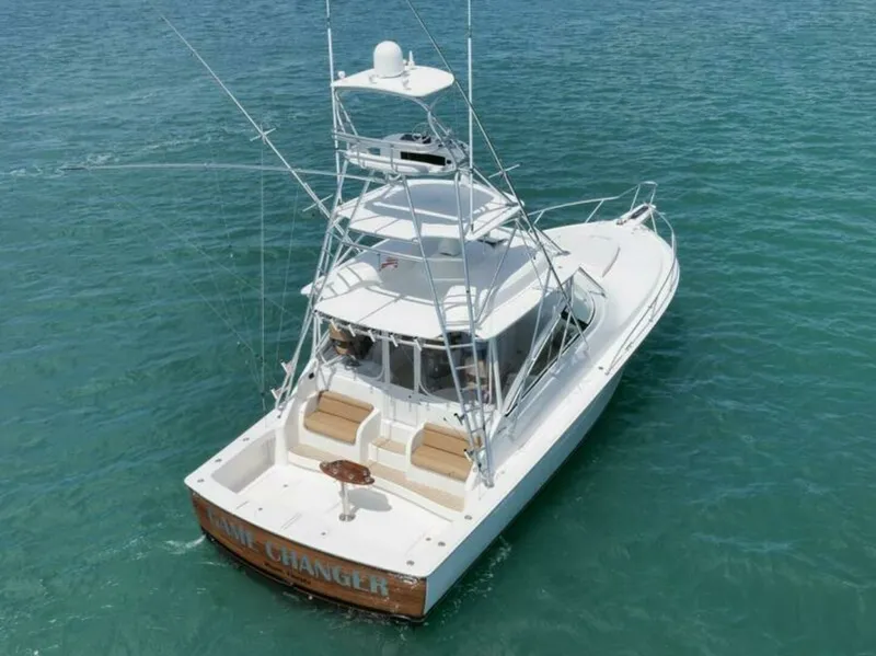 Slide: The Image of Viking 42 GAMECHANGER - Aft Aerial Profile 2015 Viking 42 Open GAMECHANGER - 7655092