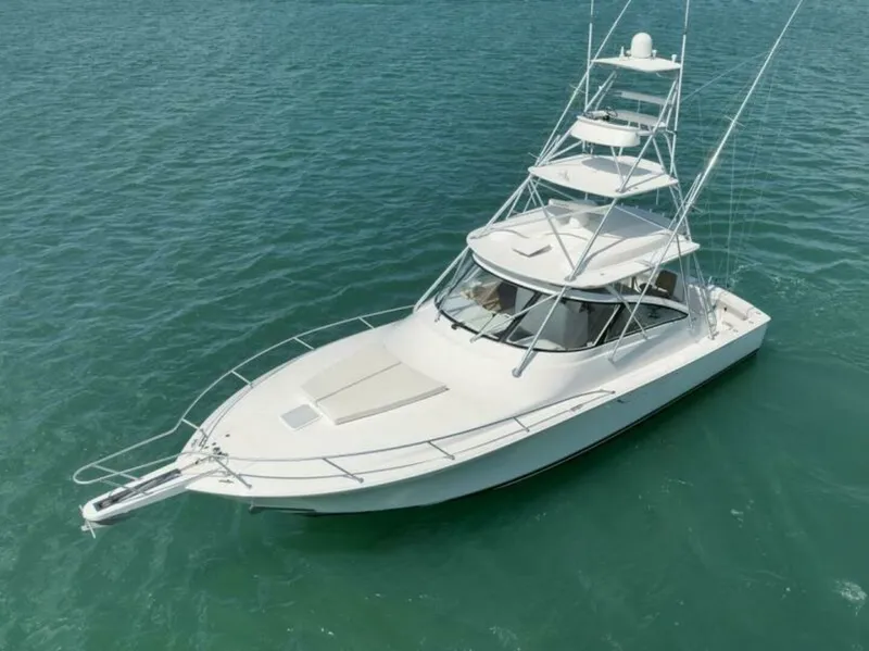 Slide: The Image of Viking 42 GAMECHANGER - Port Bow Aerial Profile 2015 Viking 42 Open GAMECHANGER - 7655094