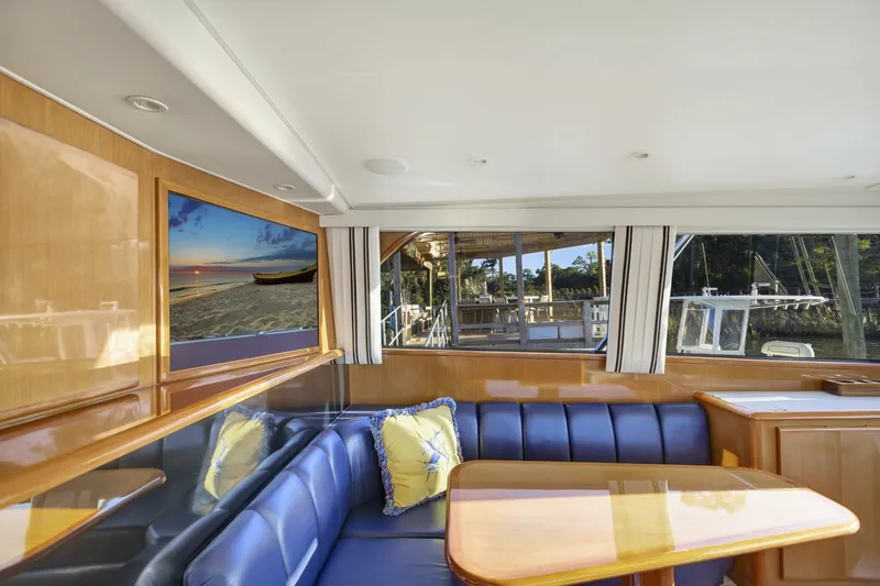 Slide: The Image of Viking 5- Lady S - Interior Dinette 2001 Viking 50 Convertible Lady S - 7654982