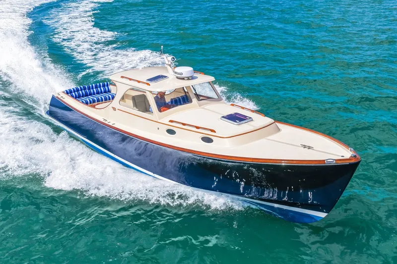 Slide: The Image of 1998 36 Hinckley Picnic Boat Running Shot - 6041717