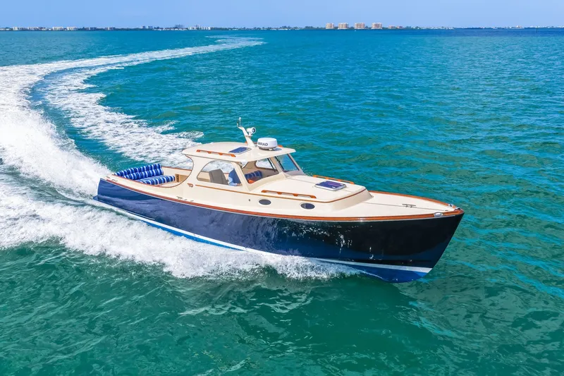 Slide: The Image of 1998 36 Hinckley Picnic Boat Running Shot - 6041718