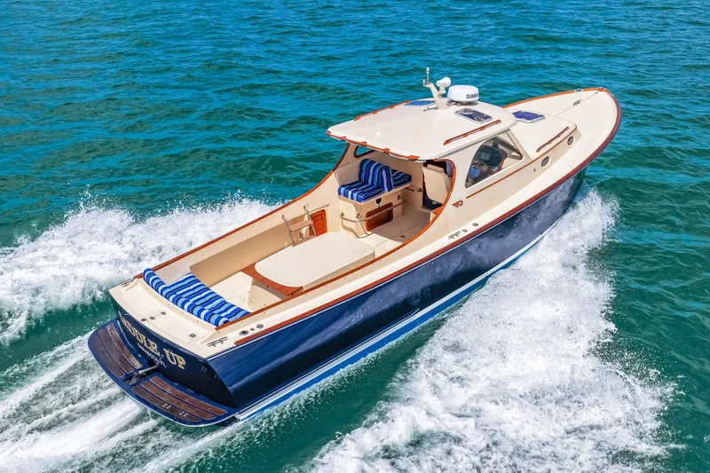 Slide: The Image of 1998 36 Hinckley Picnic Boat Running Shot - 6041721