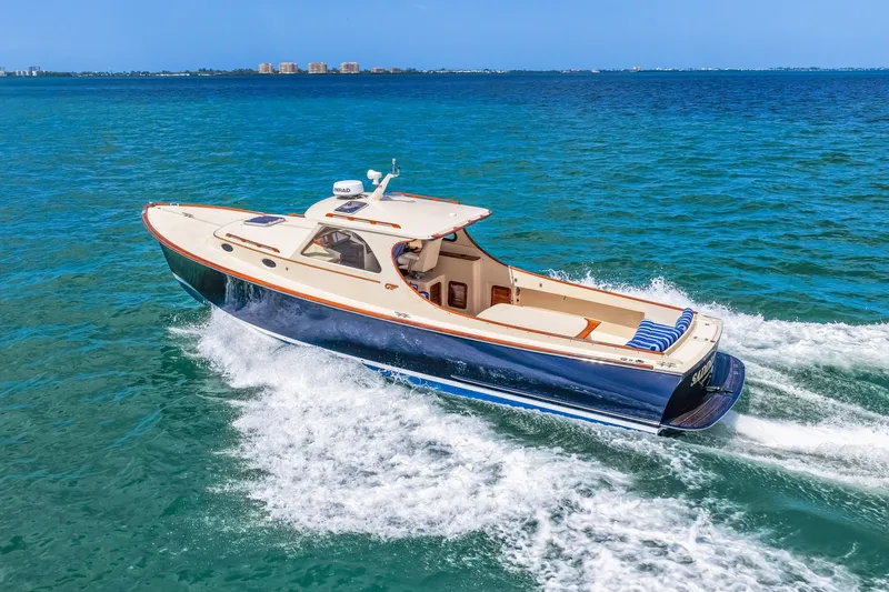 Slide: The Image of 1998 36 Hinckley Picnic Boat Running Shot - 6041723