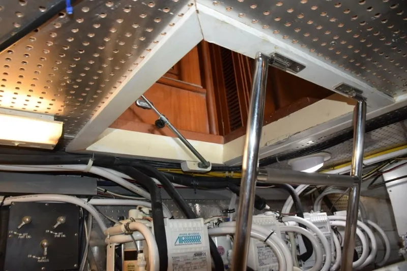 Slide: The Image of Drop Down Hatch From Inside Engine Room - 6062853