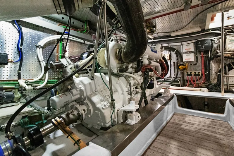 Slide: The Image of Portside Motor And Gear, Note New Exhaust Riser - 6062848