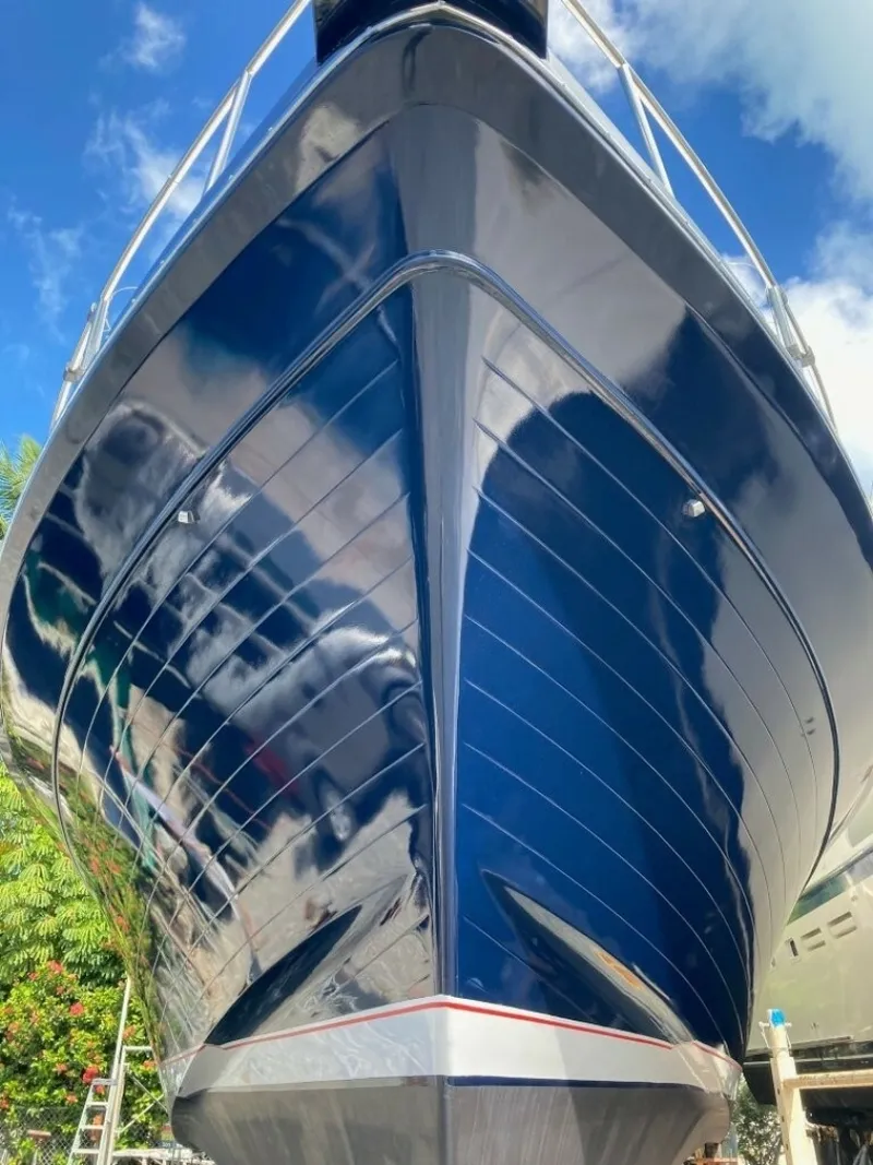 Slide: The Image of Beautiful Blue Hull With White Boot Stripe - 6062918