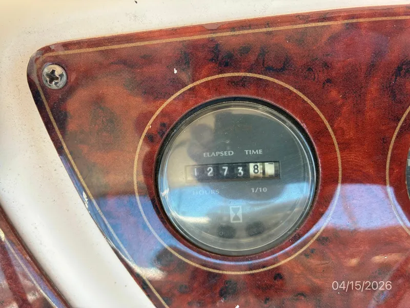 Slide: The Image of 41' Maxum Port Engine Hours Hours Recorded 4/15/26 - 6063841