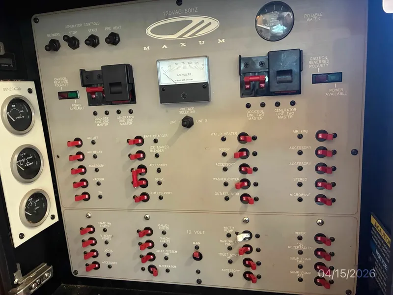Slide: The Image of 41' Maxum Electrical Panel - 6063835