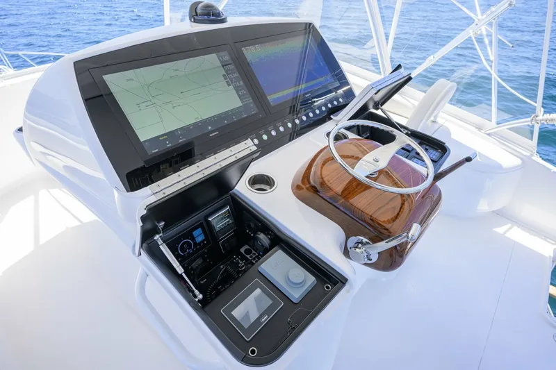 Slide: The Image of Viking 54 - Dog House - Flybridge - Flybridge, Helm Electronics 2024 Viking 54 Convertible - Dog - 7084238