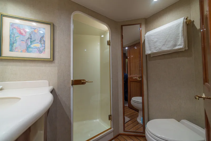 Slide: The Image of 2005 Viking 61 Convertible Master Stateroom - 6115678