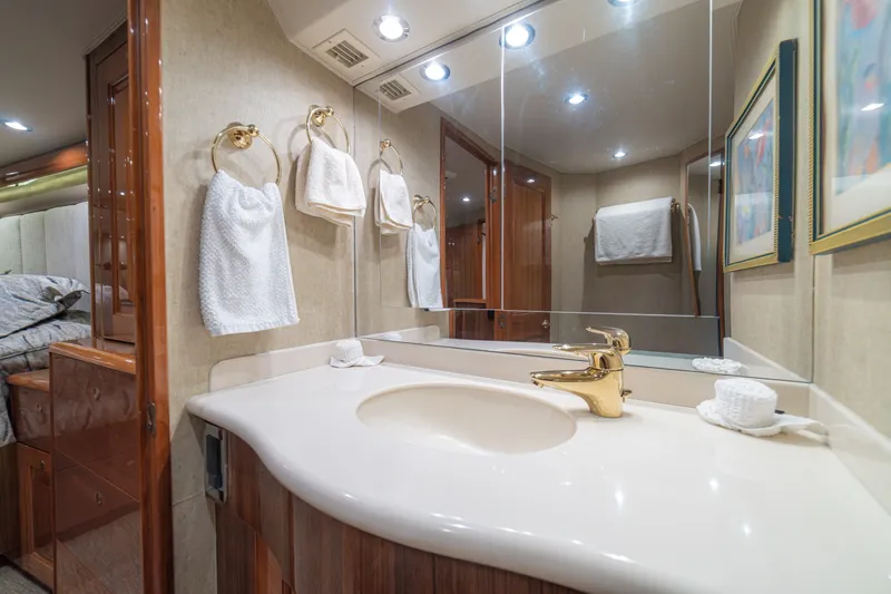 Slide: The Image of 2005 Viking 61 Convertible Master Stateroom - 6115681