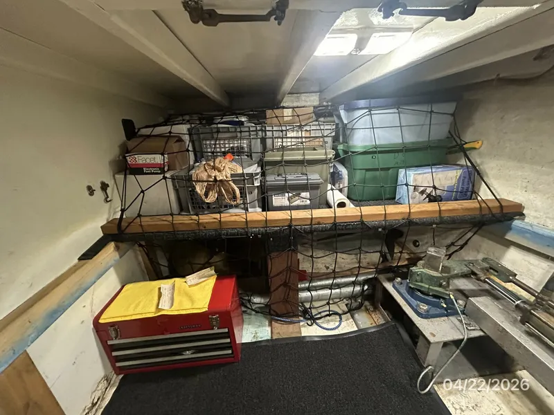 Slide: The Image of 49' DeFever lazarette starboard storage - 6062035