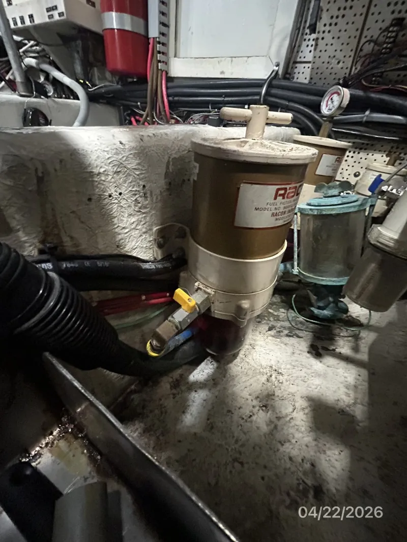 Slide: The Image of 49' DeFever starboard Racor fuel filter - 6062149
