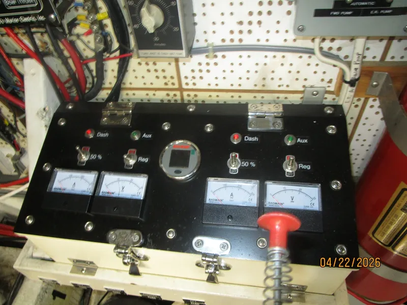 Slide: The Image of 49' DeFever engine room electrical panel - 6061924