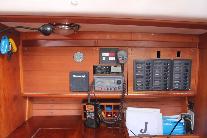 Slide: The Image of J/109 Shoal Draft with Carbon Spars Nav Station with electrical panel and controls - 6067206