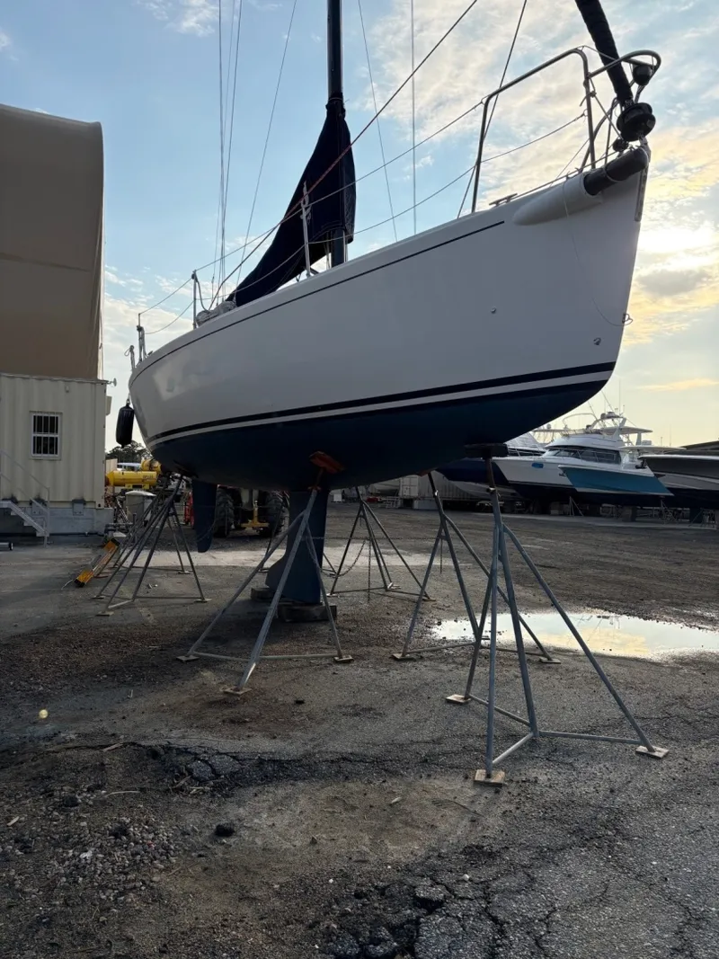 Slide: The Image of J/109 Shoal Draft with Carbon Spars Bottom being painted in 2026 - 6067196