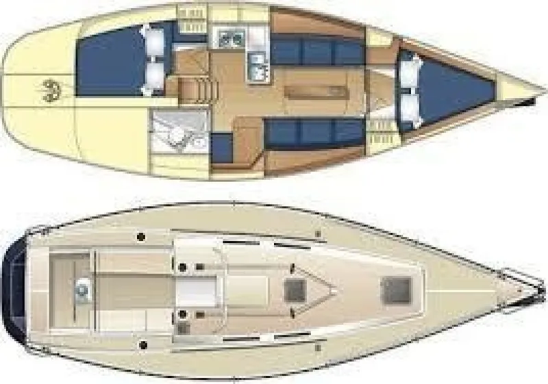 Slide: The Image of J/109 Shoal Draft with Carbon Spars Profile drawing - 6067218