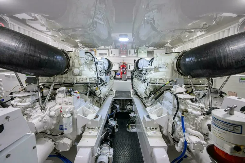 Slide: The Image of 2023 Viking 64 Convertible - Engine Room 2023 Viking 64 Convertible HMY Trade - 7655385