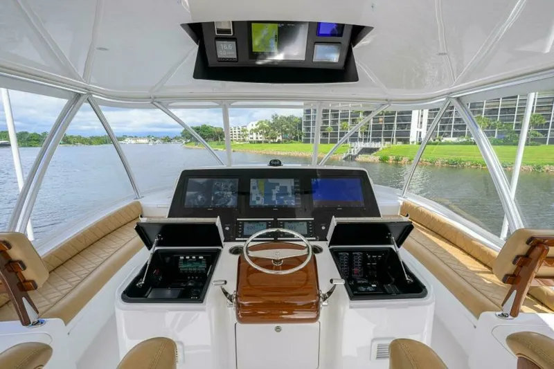 Slide: The Image of 2023 Viking 64 Convertible - Flybridge 2023 Viking 64 Convertible HMY Trade - 7655372
