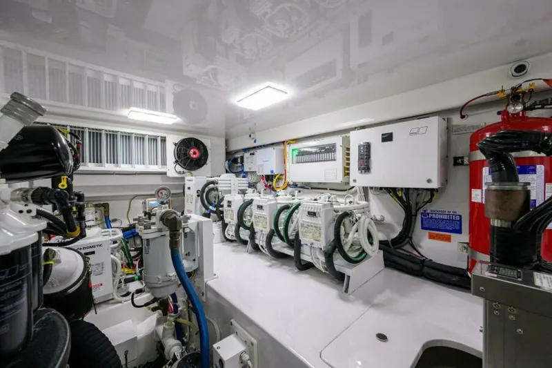 Slide: The Image of 2023 Viking 64 Convertible - Engine Room 2023 Viking 64 Convertible HMY Trade - 7655389