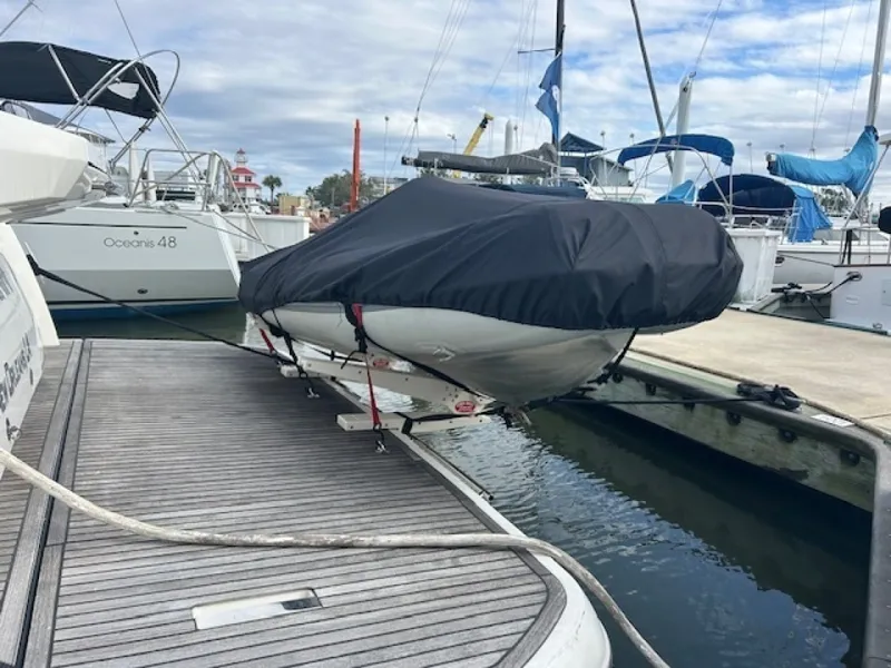 Slide: The Image of 2020 Prestige 420S -  Trick Davits with Dinghy and cover - 6081680