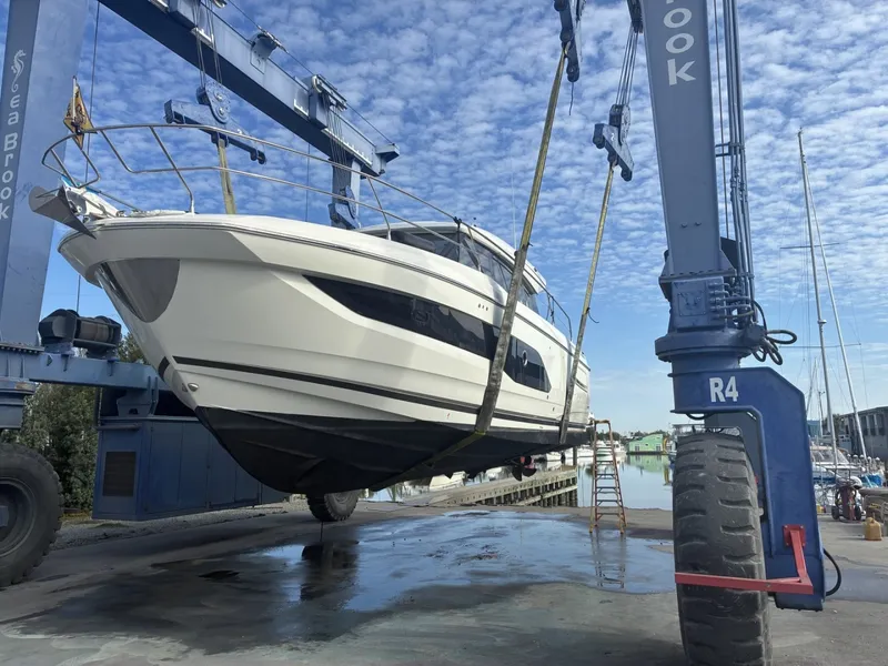 Slide: The Image of 2020 Prestige 420S -  Port Profile out of the water, March 2026 - 6081686