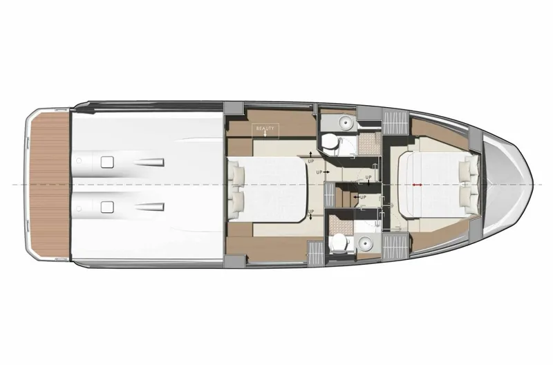 Slide: The Image of 2020 Prestige 420S - Cabins & Heads Layout Interior Cabins and Heads Layout Drawing - 6081696