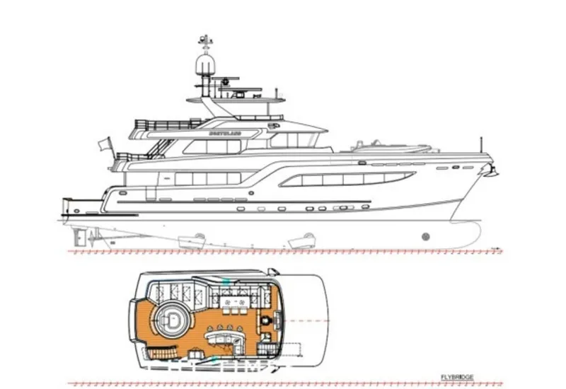 Slide: The Image of Line drawing and Flybridge GA - 6088387
