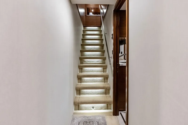 Slide: The Image of Stairs from Galley down to crew quarters - 6154985