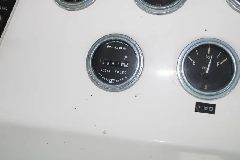 Slide: The Image of 42 ft Bertram - Port Engine Hour Meter - 6163811