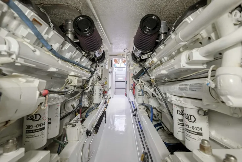Slide: The Image of Hatteras 60 Reel Hook'Up - Engine Room 2002 Hatteras 60 Convertible Reel Hook'Up - 7655469