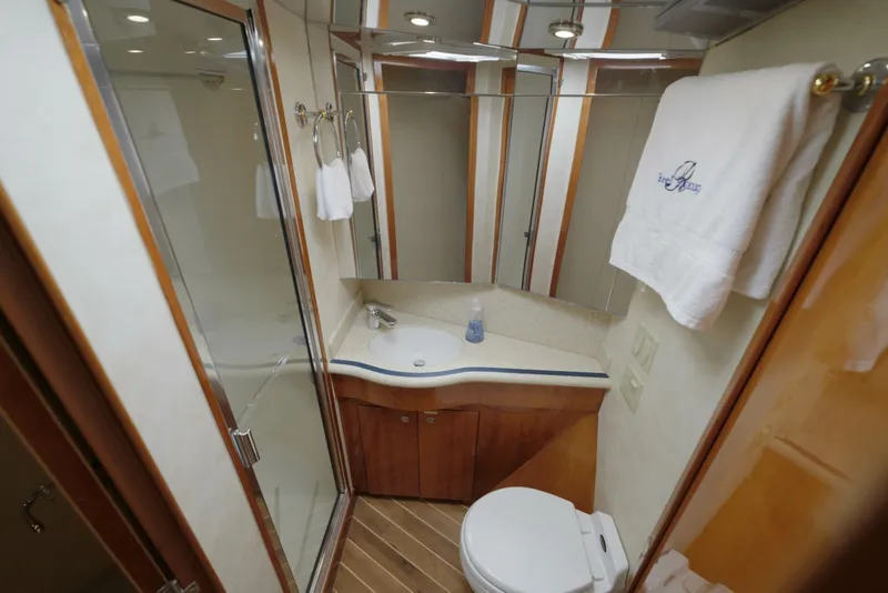 Slide: The Image of Hatteras 60 Reel Hook'Up - Interior Stateroom Head 2002 Hatteras 60 Convertible Reel Hook'Up - 7382546