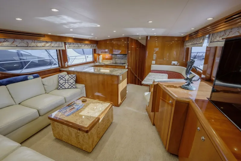 Slide: The Image of Hatteras 60 Reel Hook'Up - Interior Salon 2002 Hatteras 60 Convertible Reel Hook'Up - 7655403